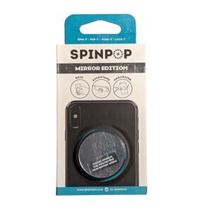 SpinPop Phone Grip Mirror Edition Kickstand Cable Organizer Comfortable Stand